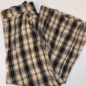 Plaid flare pants
